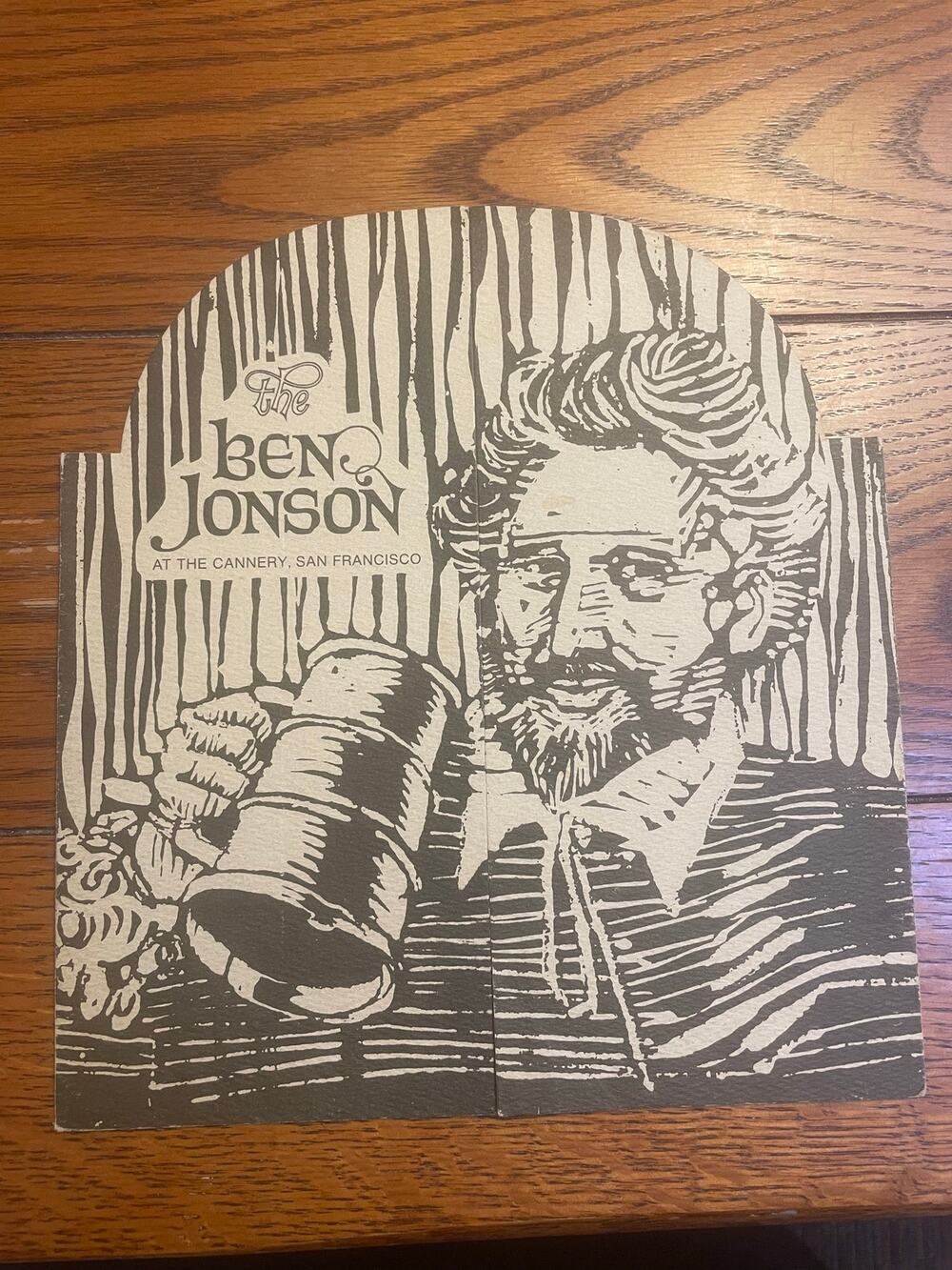 1971 Ben Jonson Restaurant Menu The Cannery San Francisco Vintage Die Cut